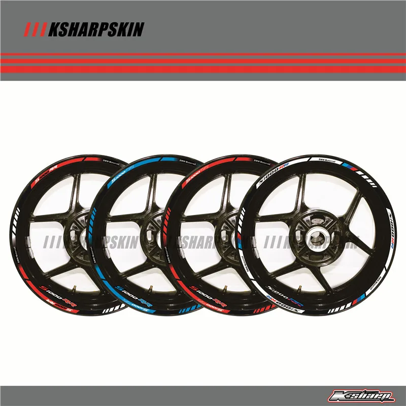 

12 X Thick Edge Outer Rim Sticker Stripe Wheel Decals FIT BMW S1000RR 17''