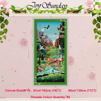 

The Promised Land painting counted 11CT 14CT Cross Stitch Sets scenery DIY Cross-stitch Kits Embroidery Needlework Home Decor