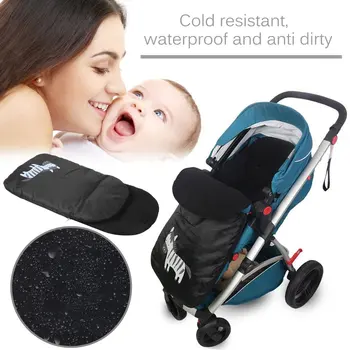 

Windproof Cold-Proof Baby Stroller Sleeping Bag Wheelchair Winter Autumn Pram Cover Mat Carriage Warm Booties Black