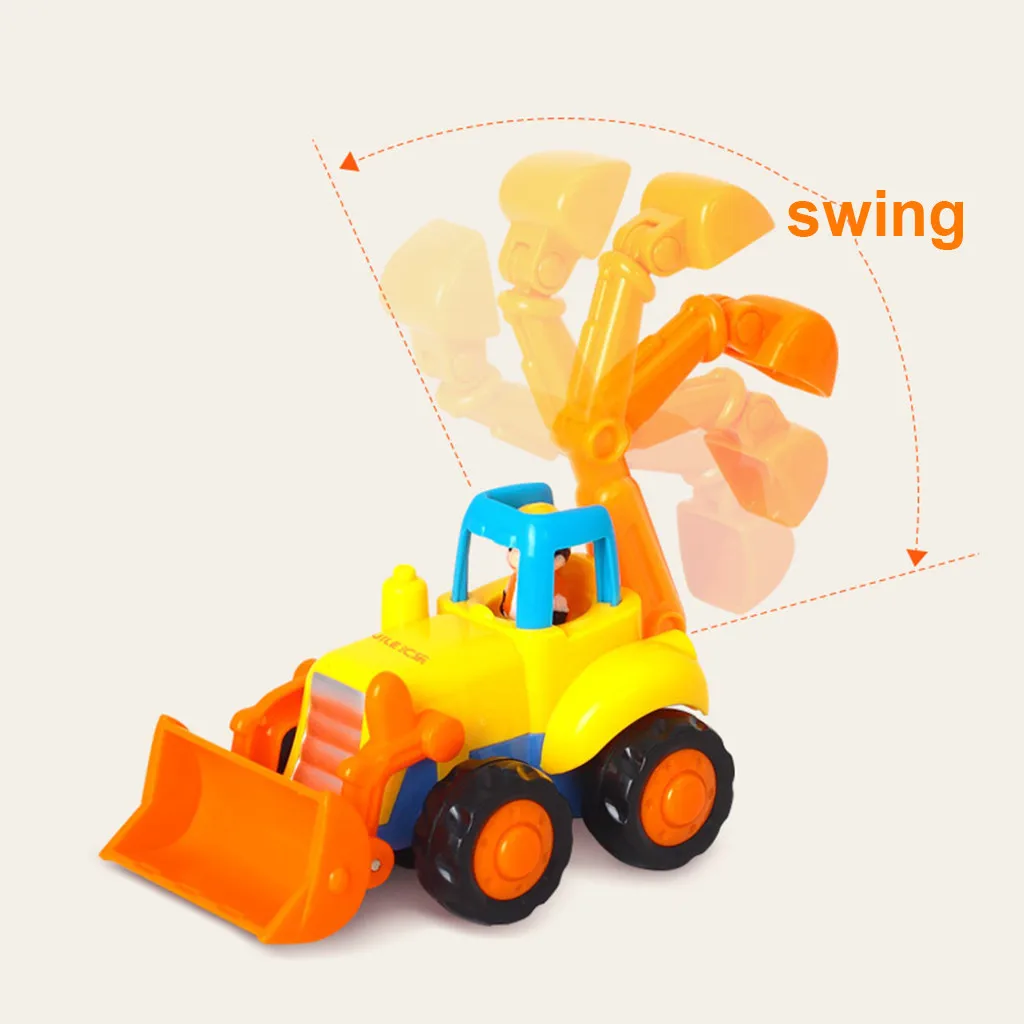 4pcs Friction Powered Car Toys Push and Go Construction Vehicles Cars child birthday surprises for 1-3 Year Old Kids #C