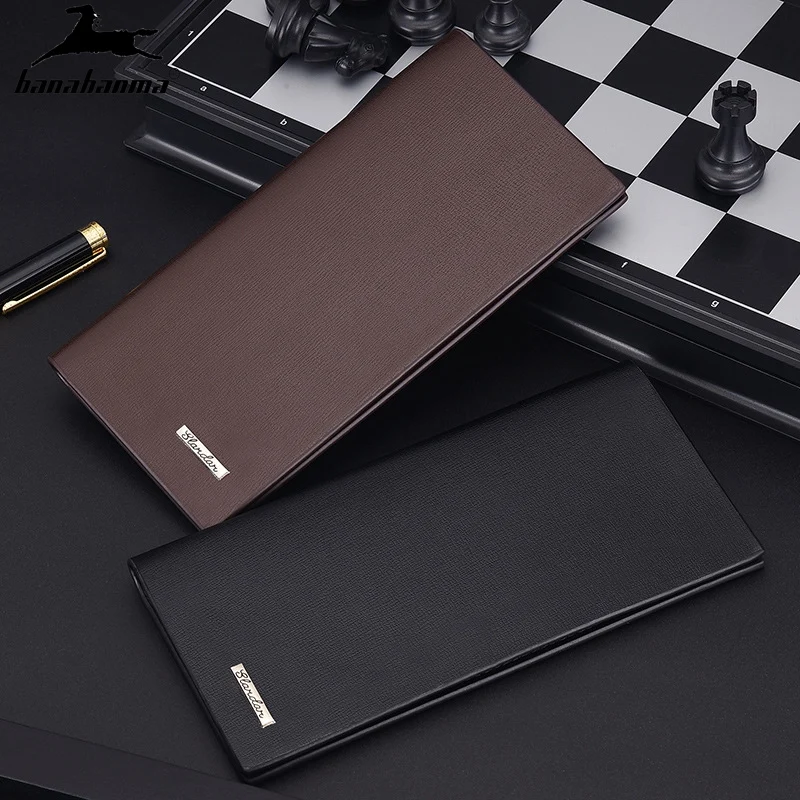 

men's wallet slim long thin mens wallet leather genuine purse wallets for man's of natural luxury clutch portefeuille homme