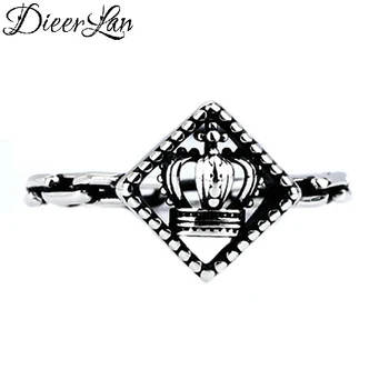 

Personality 925 Sterling Silver Crown Rings For Women Bridal Wedding Jewelry Adjustable Size Finger Rings
