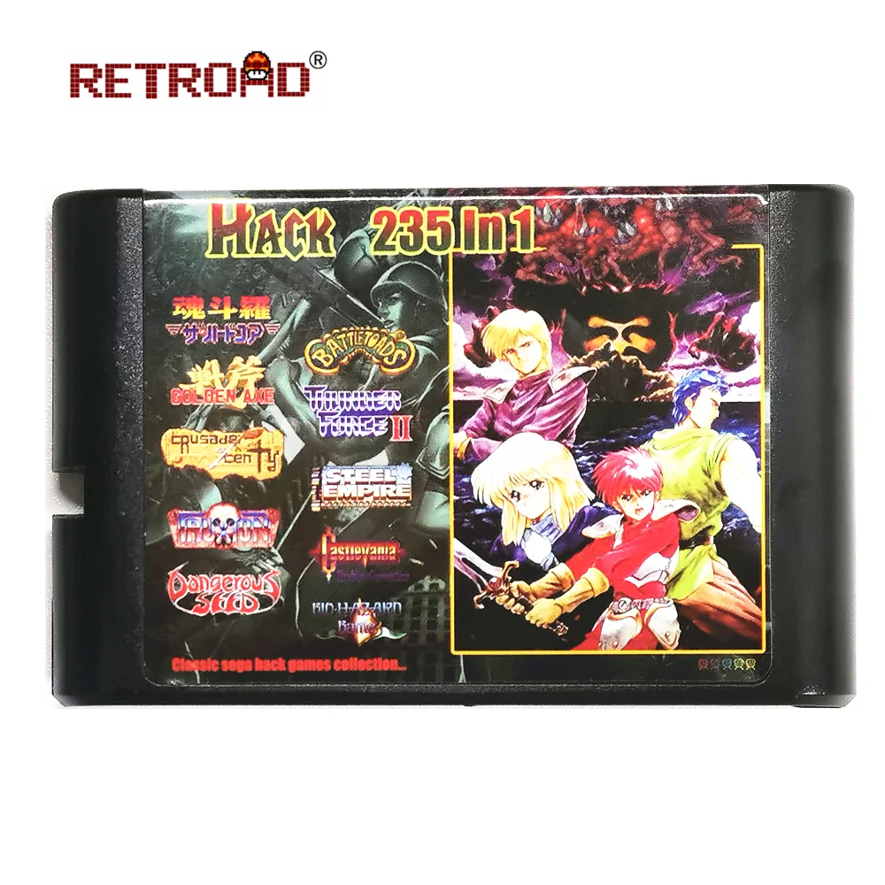 New 235 In 1 2g Memory Game Cartridge Classic Hack Games Collection With  Battery Save For 16bit Sega Retro Genesis Video Game - Memory Cards -  AliExpress