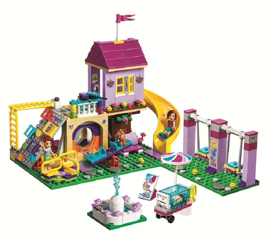 Preise Neue legoinglys Mädchen Heartlake Stadt Spielplatz Bausteine Bricks Bildung Sets Spielzeug Für Mädchen Geschenk Mit Freunde 41325