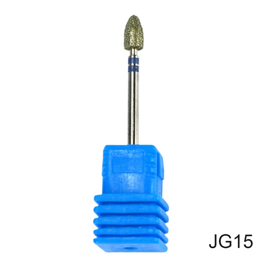 JG15 Diamond сверло 17 Тип 3/32 ''фрезерные Маникюр Cutter для педикюра электрическая машина устройства инструмент для дизайна ногтей Буровое Сверло CHJG01-17 - Цвет: JG15