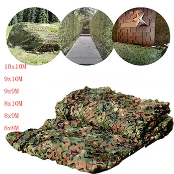 

8x8M to 10x10M hunting military camouflage net woodland military camouflage net camping tent awning