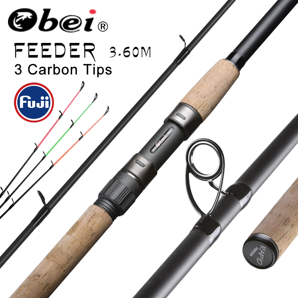 

Obei Feeder Fishing Rod Spinning Casting Travel Rod 3.6m Vara De Pesca Fuji Carp Feeder 40-200g Pole