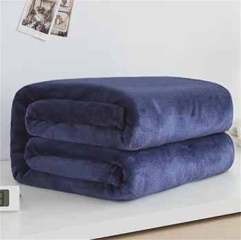 

30# Solid Soft Living Room Bedroom Air Conditioning Bed Blankets for Sofa Bedding