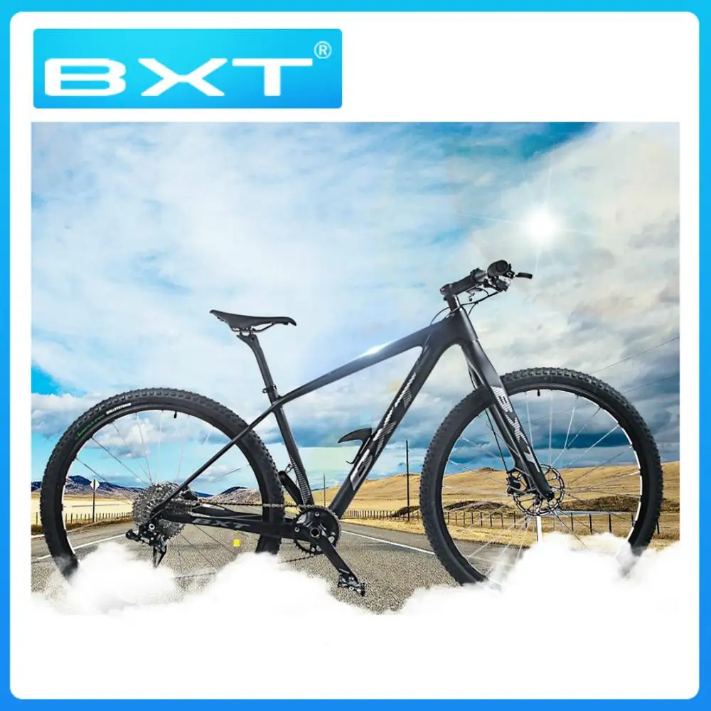 Top 2019 BXT Carbon Bike MTB Mountain Bike 29er T800 Carbon MTB Frame 100*15mm Carbon MTB Fork S/M/L Free Shipping 0