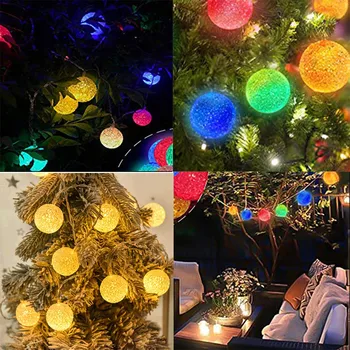 

LED String Lights Ball Lights 1.5 Meters 10 LED Waterproof Crystal Ball Lights Long Lighting and Durability String Light #1740