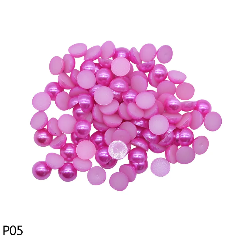 1000Pcs Pearl Stickers Trim Rhinestones for Nails Phone DIY Flatback Manicure Pearl Beaded Appliques Clothes Stickers