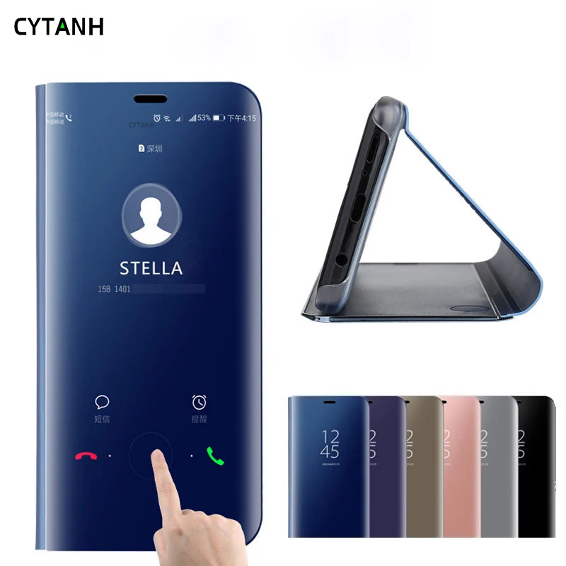 Ayna akıllı kılıfı için huawei p akıllı Z STK-LX1 kitap telefon kapak huawei p akıllı 2019 psmart artı psmartZ funda kapak standı coque