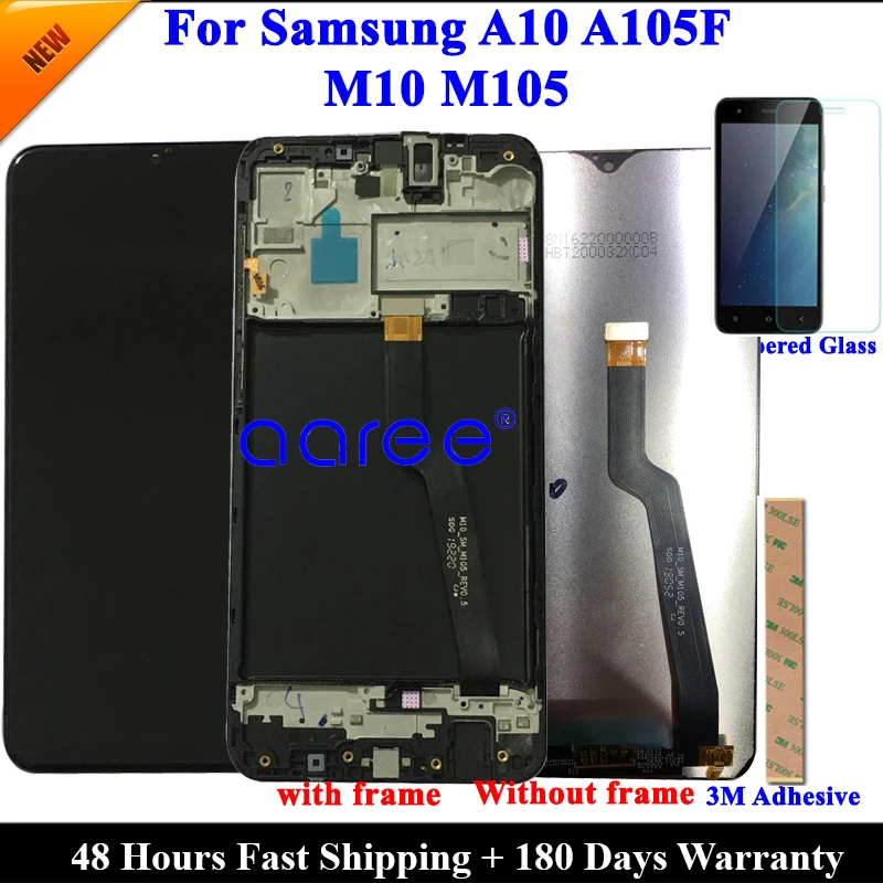 ЖК дисплей Super AMOMLED для Samsung A10 A105 M10 M105F сенсорный экран с цифровым