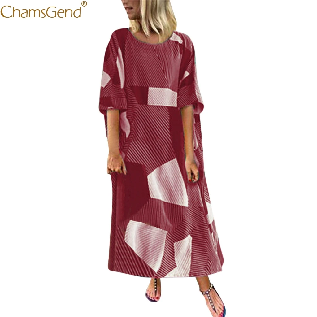 Batwing Long Shirt Dress Dresses Woman Party Night Maxi Dresses Beach Dresses And Tunics Plus Size Bohemian Casual Polyester Aug