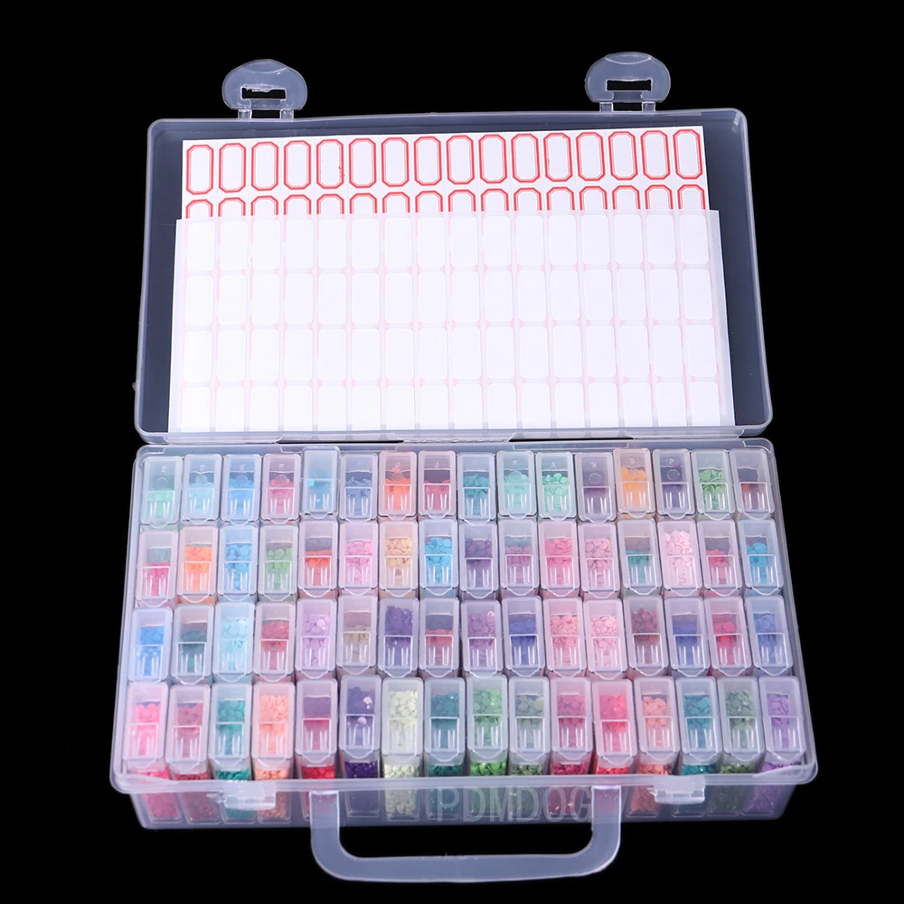 64/28/8 Slots Plastic Storage Box Diamond Painting Kits Nail Art Rhinestone  Tools Beads Storage Boxes Case Organizer Holder Sale - Diamond Painting  Cross Stitch - AliExpress