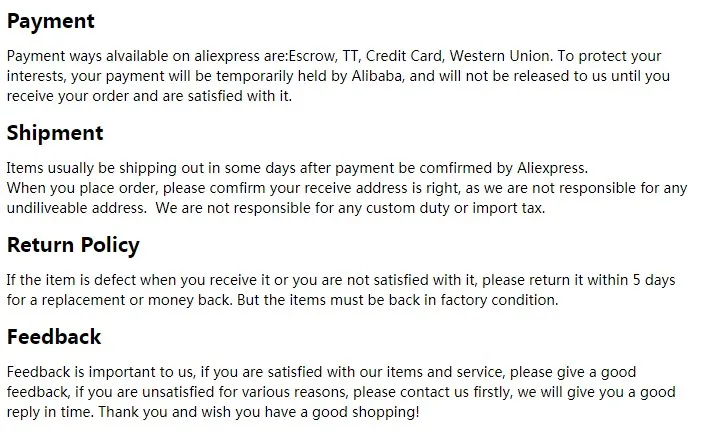 Term Aliexpress