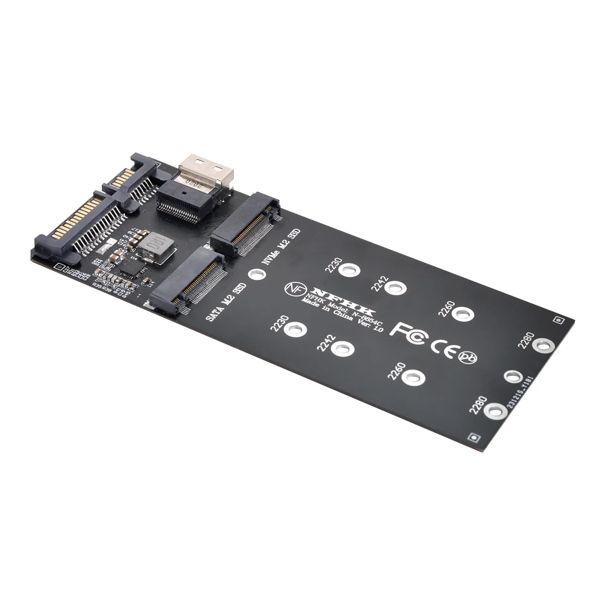 Адаптер Xiwa SATA SFF-8654 к M.2 U2 NGFF M-Key Slimline SAS NVME PCIe SSD адаптер для материнской платы |