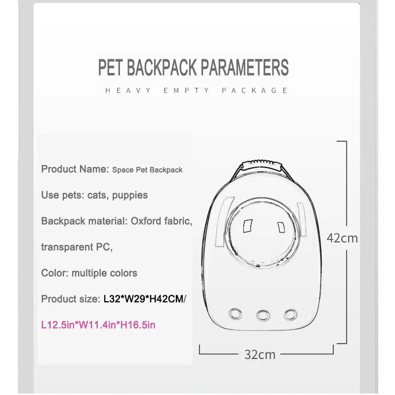 Рюкзак для собак и кошек, дорожная переноска для кошек, двойная сумка на плечо, космическая капсула, рюкзак для кошек, сумка для маленьких питомцев, сумка для переноски кошек