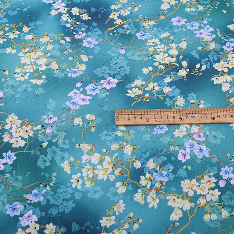 1 meter X 1.4 meter Digital Printed Rayon Material Soft Viscose Fabric For Dress Summer