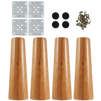 

1 Set Nordic style Table Feet Furniture Legs Oak Solid Wood Sofa Cabinet Foot
