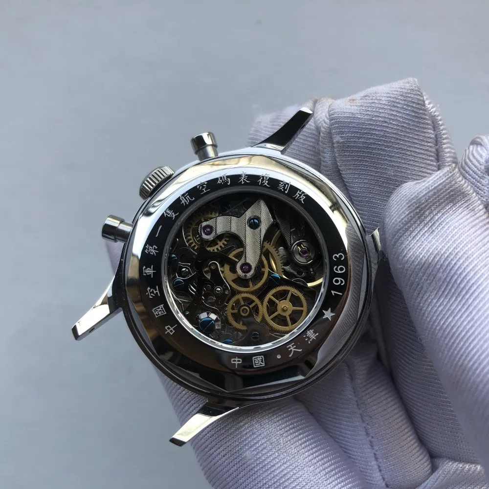 316L Нержавеющая сталь часы задняя крышка чехол для 1963 пилота часы-хронограф D304 задняя крышка чехол s не включают в себя часы