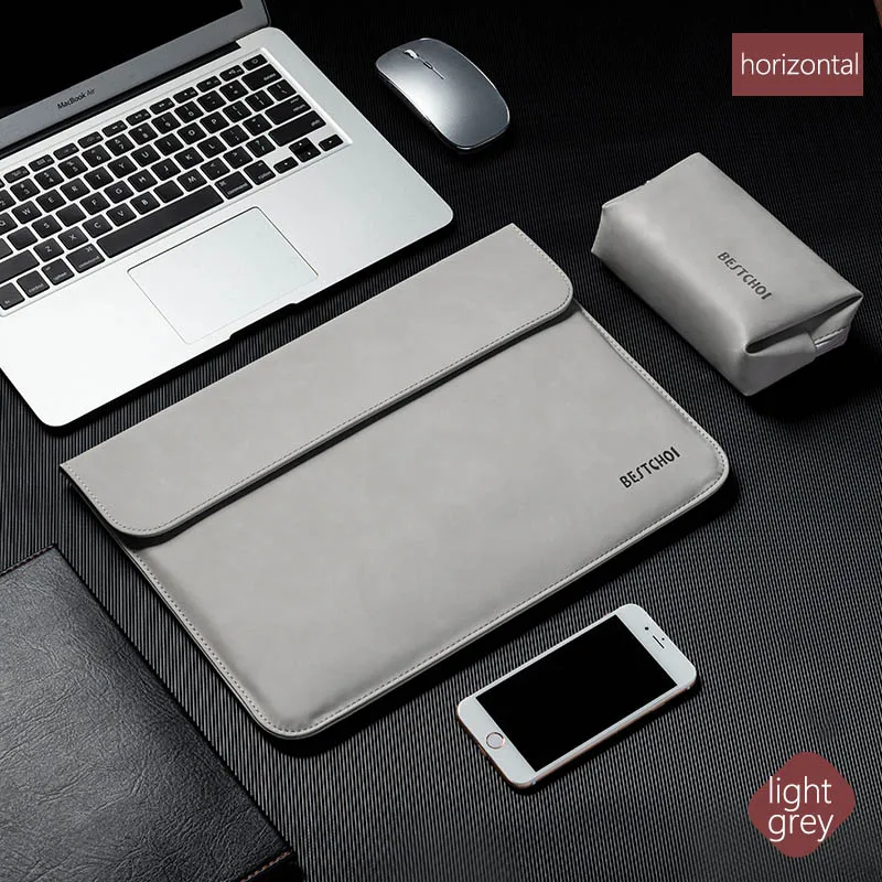 H light grey set Pu ноутбук рукав для huawei Matebook 13 14 рукав Magicbook 14 сумка для ноутбука чехол для Macbook Air Pro 13 Чехол Водонепроницаемый твердый - Цвет: H light grey set