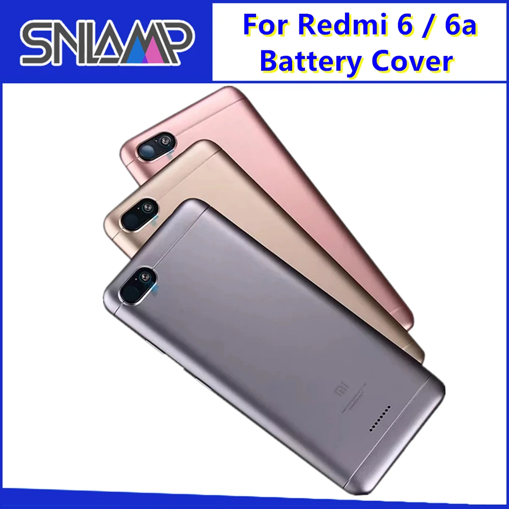 Корпус для Xiaomi Redmi 6A/6/6, глобальная версия, Батарея задная сторона, чехол для мобильного телефона, крышка ЖК-дисплея Запчасти