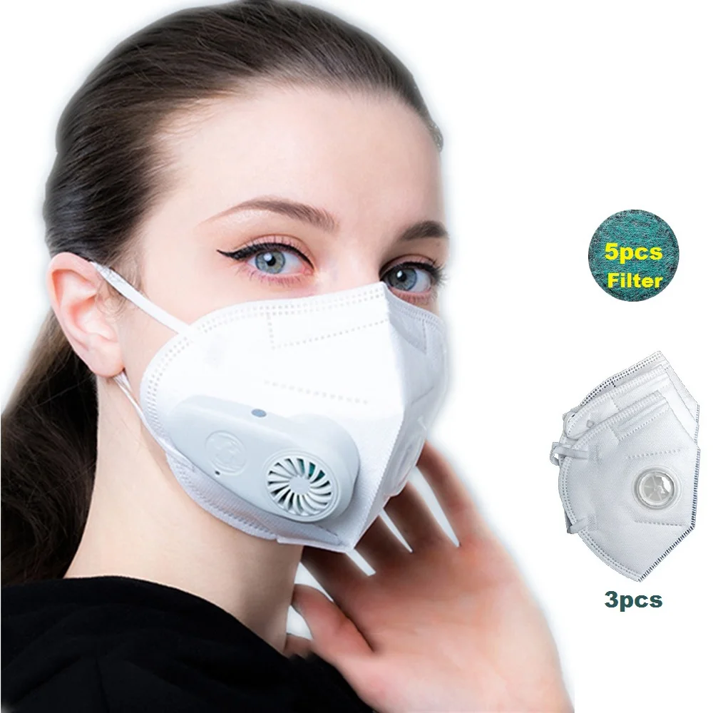 

Anti pollution smart electric Mask,breathable protective anti-fog replaceable air filter rechargeable KN95 anti dust face mask
