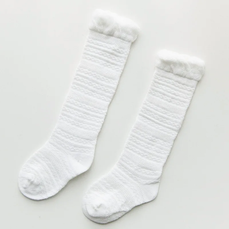 Летние чулки сетчатые тонкие детские носки выше колена дышащие носки из чёсаного хлопка для детей 0-3 лет детские носки