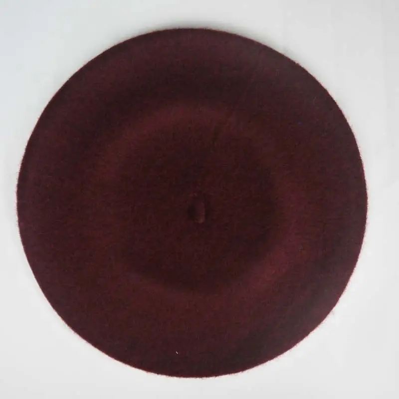 Кепка для бега Женская французская шляпа Берет Шерстяная плоская ...