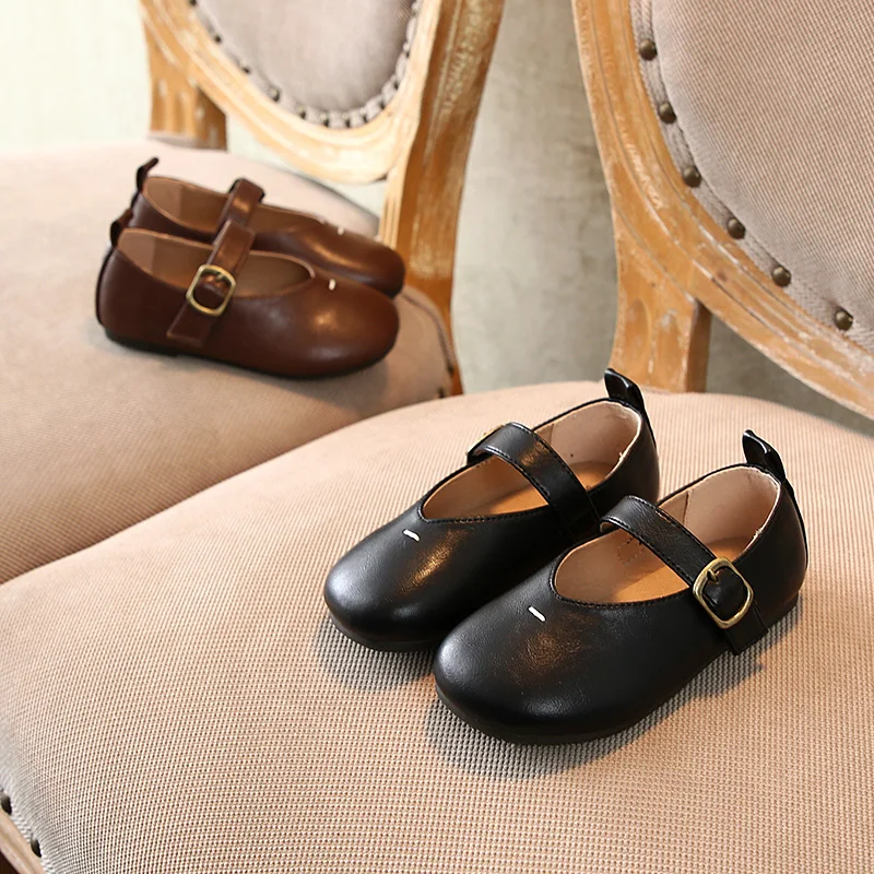 Baby Girls Shoes Spring New Solid Color Flat Toddler Shoes Children Infant Girls First Walkers Soft Bottom Single Shoes SX430