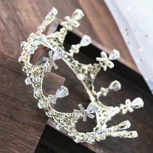 Головной убор невесты корона круг барокко Золотая принцесса Корона свадебный головной убор свадебное платье аксессуары