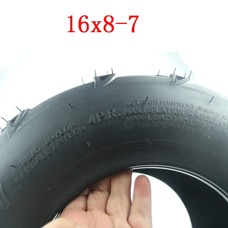 Хорошо Продаем 16x8-7 дюймовый Задний Передний ATV Go Kart ручка бескамерной шины подходит для задней передней ATV Go Kart ручка бескамерной шины