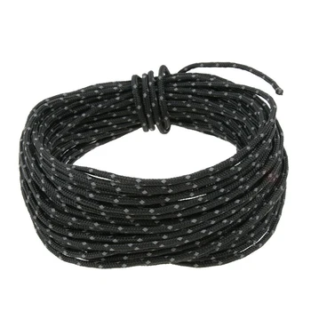 

2.5MM 50foot Reflective Guyline Camping Tarp Tent Rope Line Cord Black