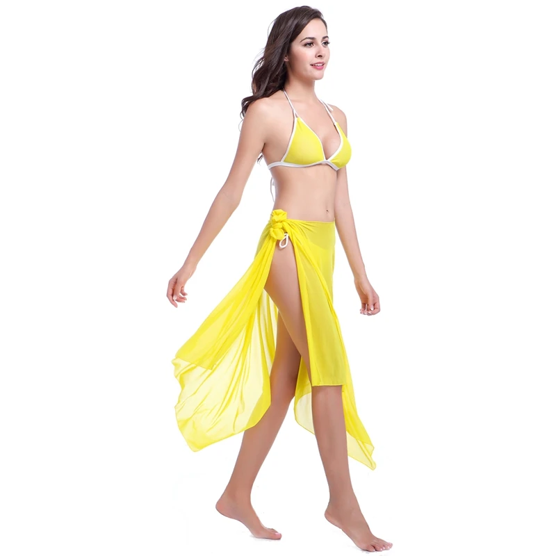 

10 in 1 Transparent Stretch Mesh Beach Dress Cover Ups Matches Bikini Convertible Infinite Women's Summer Beach Pareo 04#