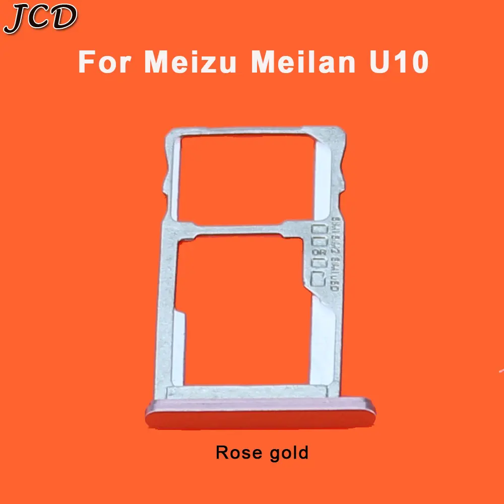 JCD sim-держатель, слот-адаптер лоток для Meizu Meilan U10 U20 Sim карта заменитель адаптера запчасти - Цвет: U10 Rose gold