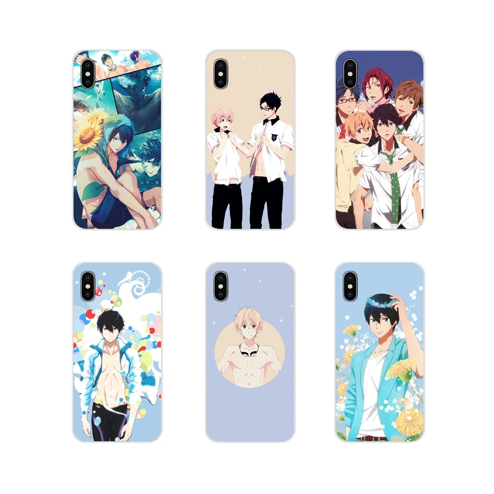 Для Apple iPhone X XR XS 11 12Pro MAX 4S 5S 5C SE 2020 6S 7 8 Plus ipod 5 6 Iwatobi swim club rei ryugazaki nagisa из ТПУ с