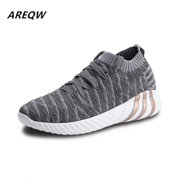 

2019 Students Spring and Summer New Breathable Men's Sports Shoes Casual Wind Wild Fly Woven Mesh Light Comfortable Men's Shoes