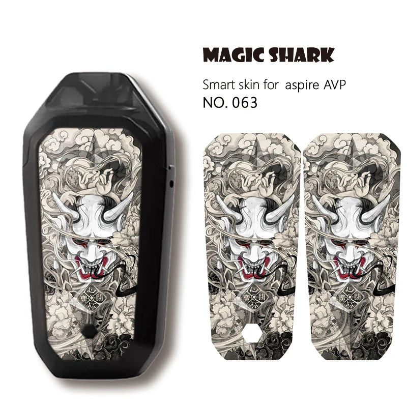 

Magic Shark Leopard Phish Joker Flamingo Evil 2019 New PVC Stereo Skin Sticker Case Cover Film for Aspire AVP AIO