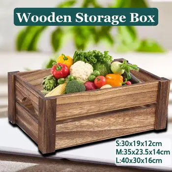 

Retro Fruit Crate Multiple Size Creative Desktop Organizer Wooden Sundries Storage Box Home Decoration