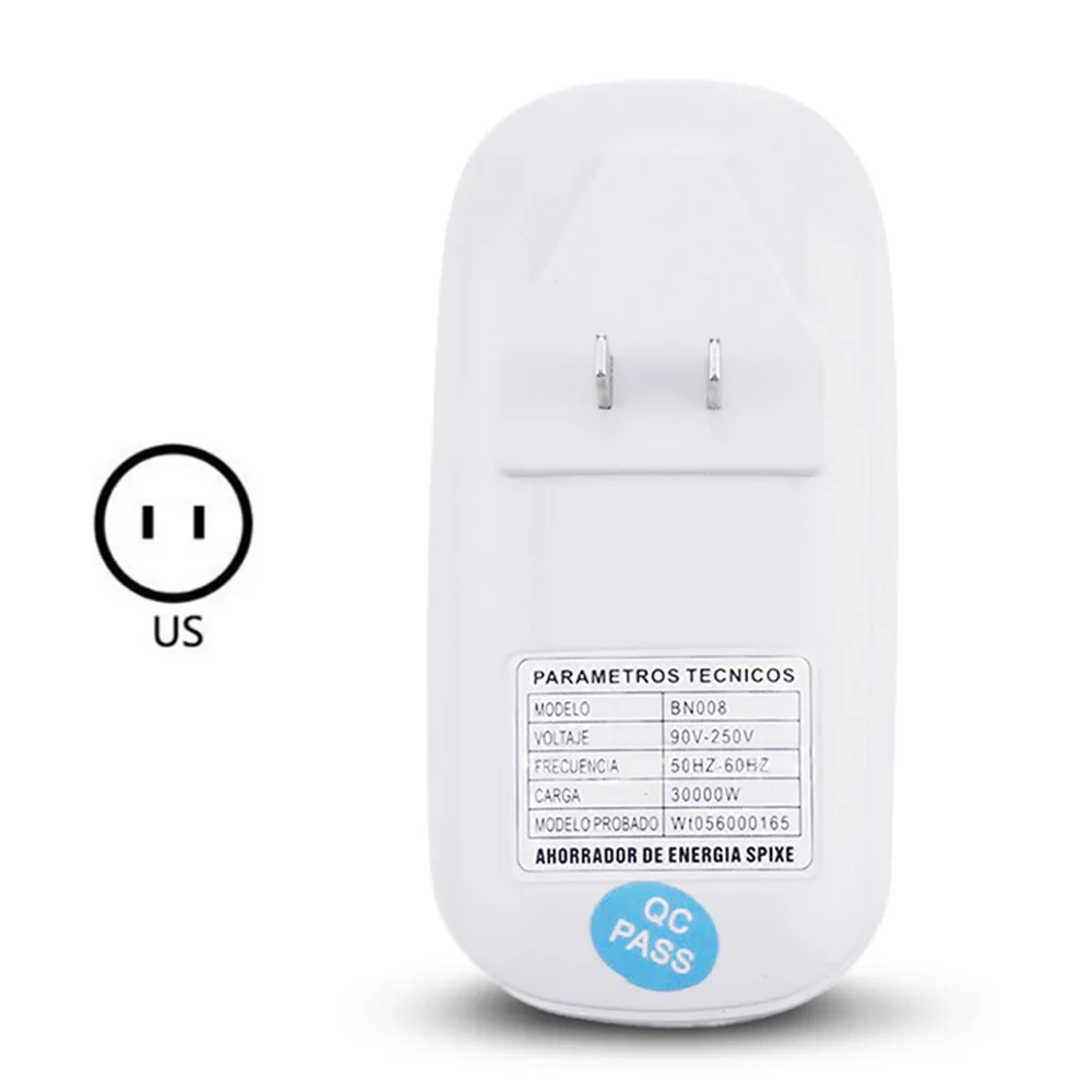 Electricity Saver Box 90V~250V US Plug Stabilize Voltage Home Improvement with LED Lights Household Energy Saving Adapter