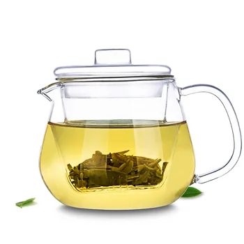 

1x 485ml Heat-Resisting Clear Glass Teapot Water Coffee Tea Pot with Glass infuser with Lid