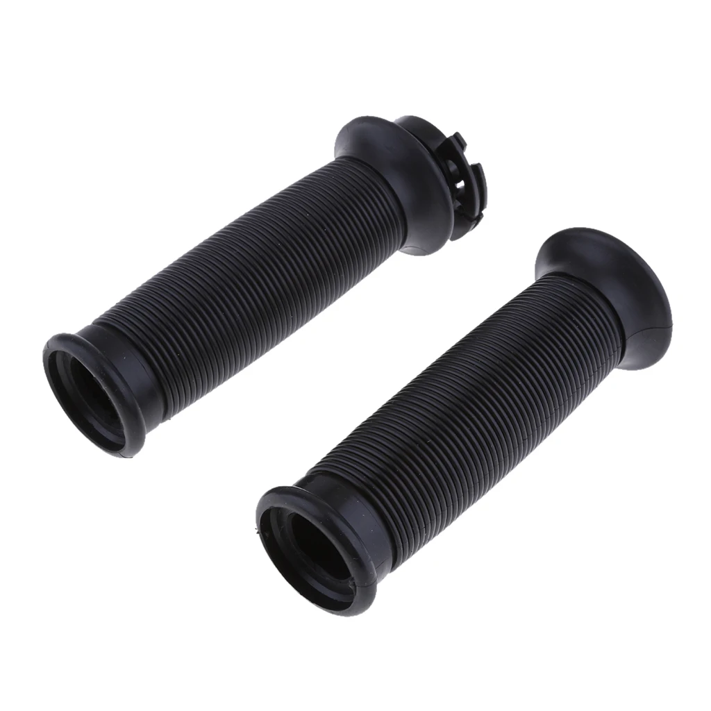 7/8'' 22mm Motorbike Handlebar Throttle Hand Grips Vintage Cafe Racer Black