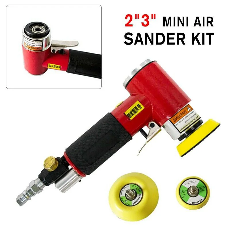 

2019 High Quality 2" 3" Mini Air Sander Set Pneumatic Orbital Polishing Machine For Auto Body