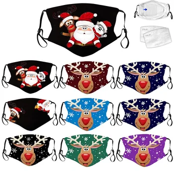

Lot Washable Printed Mask Cottonblend Mouth Face Mask PM2.5 Dust Mouth Masks 2Pc Activated Carbon Filter Masker Fabric #GM