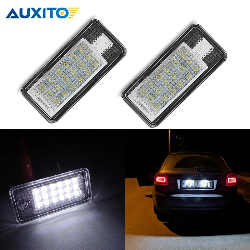 Задний светодиодный фонарь для номерного знака Audi A3 S3 A4 S4 B6 B7 A6 C6 S6 A8 S8 Q7 RS4 RS6 Plus 85