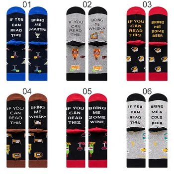 

Letters Socks "If You Can Read This Bring Me Some Wine " Knited Socks For Women Men Halloween Christmas Sock Gift Dropship