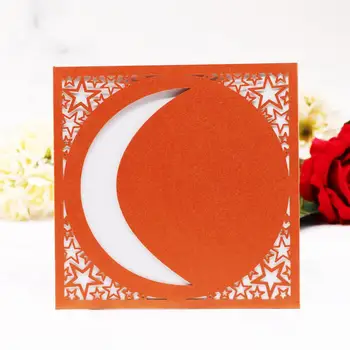 

15pcs/lot Unique Laser Cut The Moon And The Star Universal Invitations Card Birthday Party Decoration Blessing Invitations Card