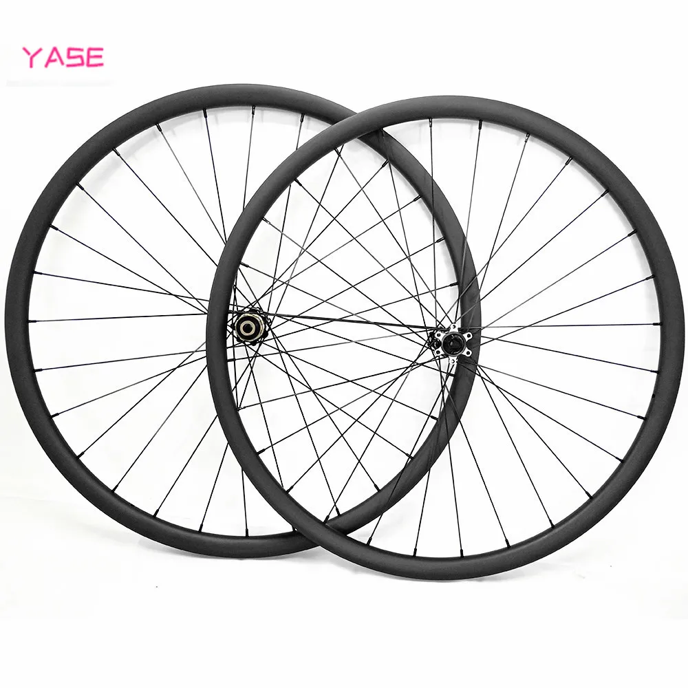 YASE 29er Углеродные Диски для горных велосипедов колеса Аро 29 mtb 30x30 мм xc симметрия бескамерная NOVATEC D411SB-D412SB 100x15 142x12 углеродная колесная установка