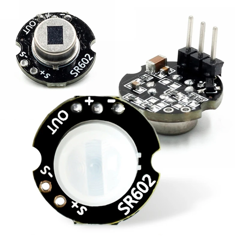 Sensor infrarrojo del cuerpo humano en miniatura SR602, módulo de sonda piroeléctrica, Sensor de interruptor inductivo